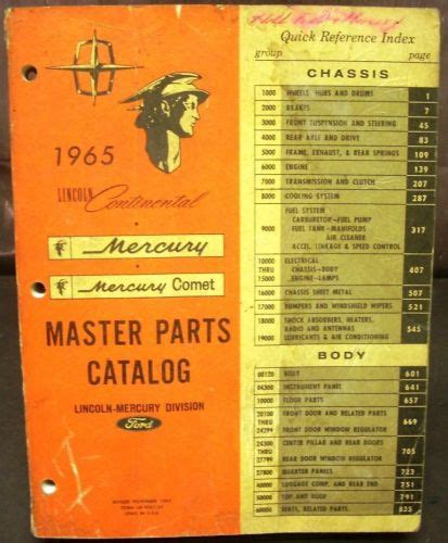 00 - 7. . 1965 mercury comet parts catalog